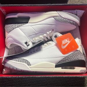 Air Jordan 3 Retro White Cement Reimagined Mens Size 12 (US 13.5 W) NEW